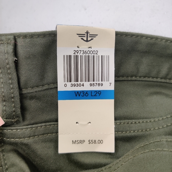 NWT Dockers olive green straight fit pants size 36 - Picture 4 of 4